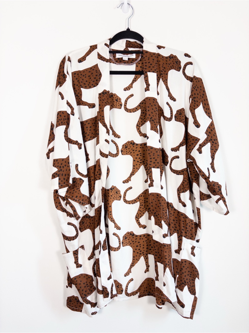 Emerson Fry India Collection Fete Kimono - White Cheetah - Picture 3 of 8